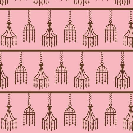 3dRose 8 Inch Pink and Brown Chandeliers Glamour Chic Art Ceramic Tile