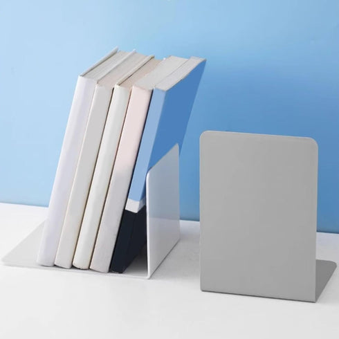 L-Shaped Decorative Bookends for Bookshelf - Stylish Support for Home & Office