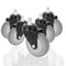 Rocky Mountain Goods Rubber Wheels for Office Chairs, Set of 5 Heavy Duty Quick Roll Casters, Smooth Quiet Glide for