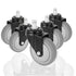 Rocky Mountain Goods Rubber Wheels for Office Chairs, Set of 5 Heavy Duty Quick Roll Casters, Smooth Quiet Glide for