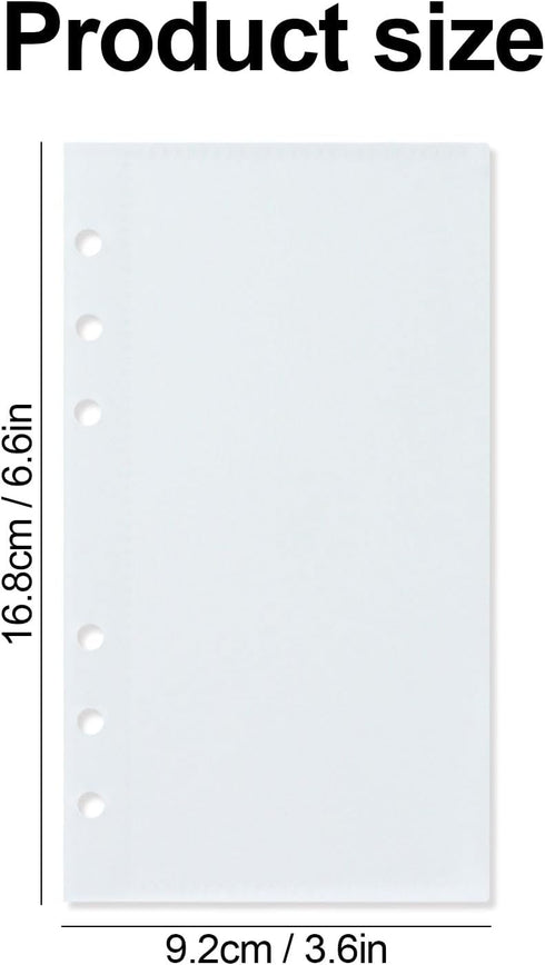 Koqye A6/A7 Cash Envelope, Loose Leaf Binder Dividers with Pockets for Budgeting Cash & Expense Envelopes (A6 Clear)
