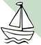 Azeeda 'Sail Boat Toy' White Premium Vinyl Decal Sticker Waterproof, Durable & Easy