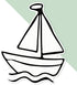 Azeeda 'Sail Boat Toy' White Premium Vinyl Decal Sticker Waterproof, Durable & Easy