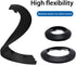 Fit 2.48" Outer Diameter Flange Water Pipe Cover, Black PP Plastic Escutcheon Collar for Wall Pipe Decoration