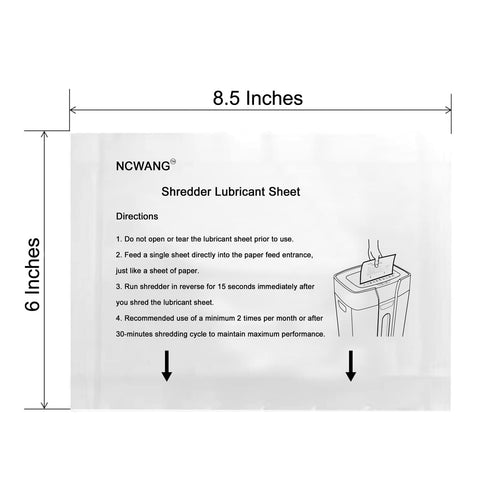 Shredder Lubricant Sheets, 24 Pack Shredder Oil Sheets for Blades
