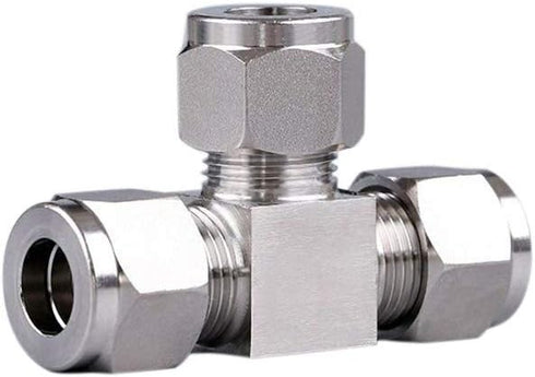 Beduan Pneumatic Stainless Steel 3/8” Compression Fittings Tee Let-Lok Adapter
