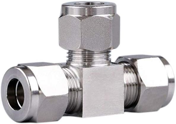 Beduan Pneumatic Stainless Steel 3/8” Compression Fittings Tee Let-Lok Adapter