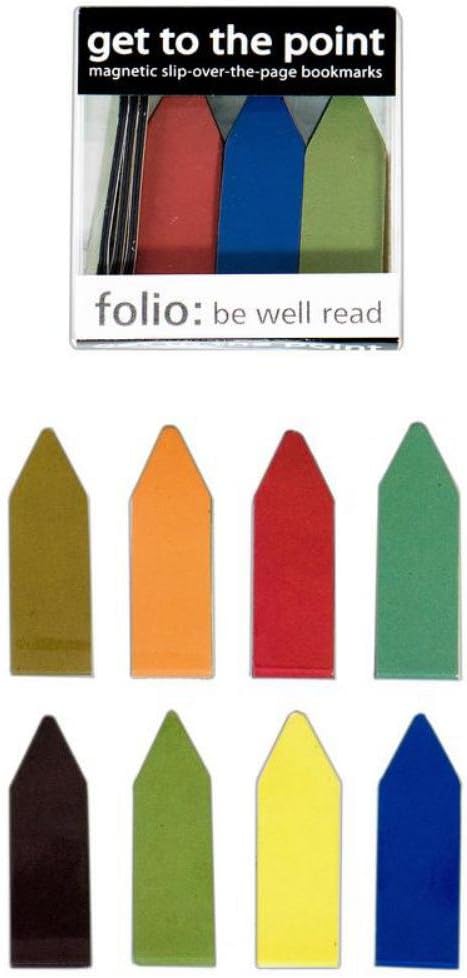 Get to the Point Magnetic Bookmarks, Earthtone Color Line Markers (1 Box of 20)