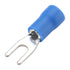 Baomain SV 2-3.5 Spade Terminal Vinyl Insulated, Single Crimp 1.5-2.5 mm², 16-14 Wire Size, Blue (100PCS)