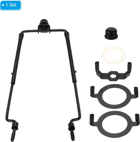 8 9 10 11 Inch 1 Set 3/8 E14 E26 E27 PATIKIL Lamp Harp Kit with Finial, Adjustable Lamp Shade Bracket Holder with IP