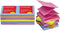 Universal UNV35611, 100 Sheet 3 in. x 3 in. Fan-Folded Self-Stick Pop-Up Note Pads, Assorted Bright Colors (12/Pack)