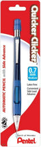 Pentel Quicker Clicker Automatic Pencil, 0.7mm, Transparent Barrel, Assorted Colors, 1 Pack (PD347BP-K6)