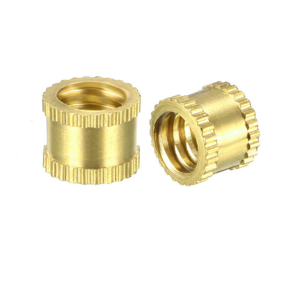 uxcell Knurled Insert Nuts - 25Pcs 1/4-20 Female Thread Brass Threaded Insert for 3D Printer Applications