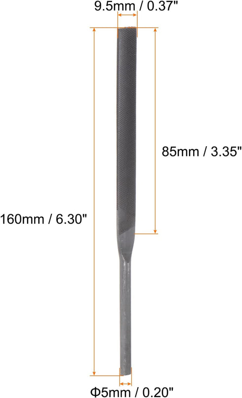 4pcs Pneumatic Flat Files Set 5mm x 85mm Hardened Bearing Steel Middle Cut Teeth Hand Tools for Metal Wood Sharpening