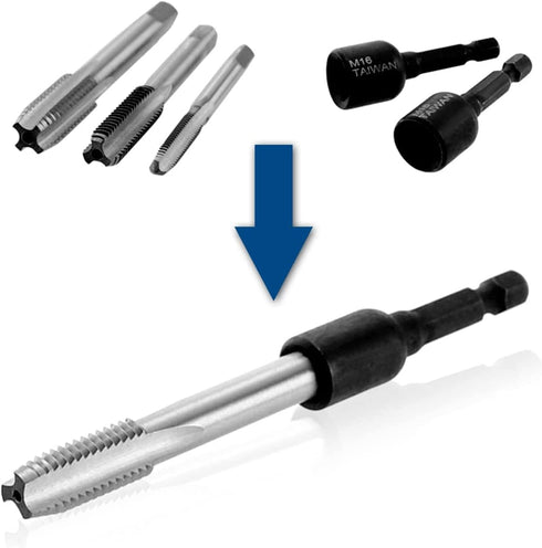 8 Pcs Tap Socket Wrench, High Hardness Alloy Steel Socket Taps, 1/4 Hex Shank Air Screwdriver Accessories