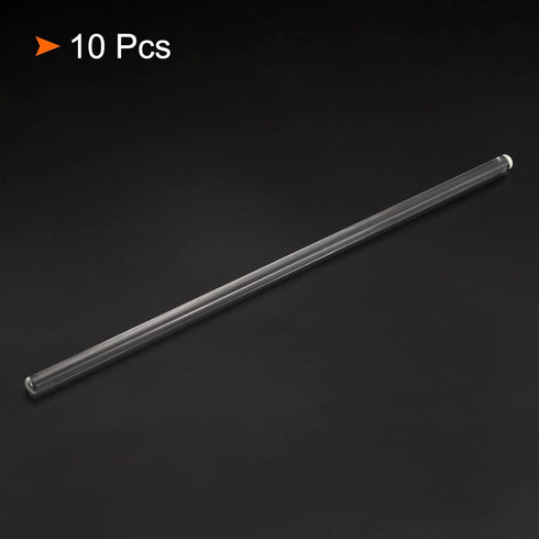 MECCANIXITY 3.3 Borosilicate Glass Stir Rod, 11.81" Length, 8mm Dia, Mixing Tools for Lab Kitchen Science, Pack of 10