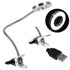 Pinkiou Clip on Desk Lamp with Clamp for Night Reading, Nail Art, Makeup, 360 Flexible Gooseneck LED USB Light