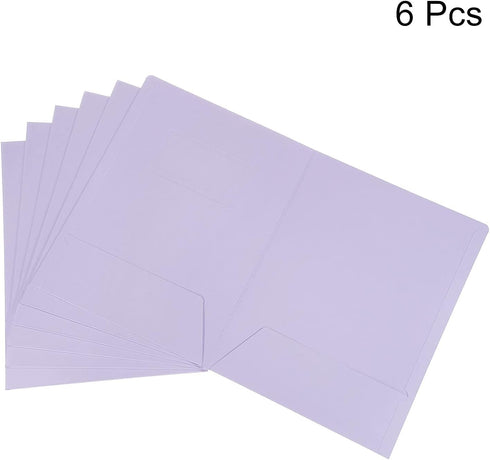 PATIKIL Two-Pocket Folders, 6 Pack A4 Letter Files, Portfolio Storage Organizer for Office Business