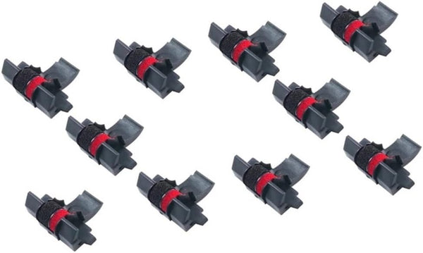 NIUXFMGLJP 10pcs IR-40T Compatible Calculator Printer Ribbons Ink Roller Black and Red Fit