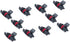 NIUXFMGLJP 10pcs IR-40T Compatible Calculator Printer Ribbons Ink Roller Black and Red Fit