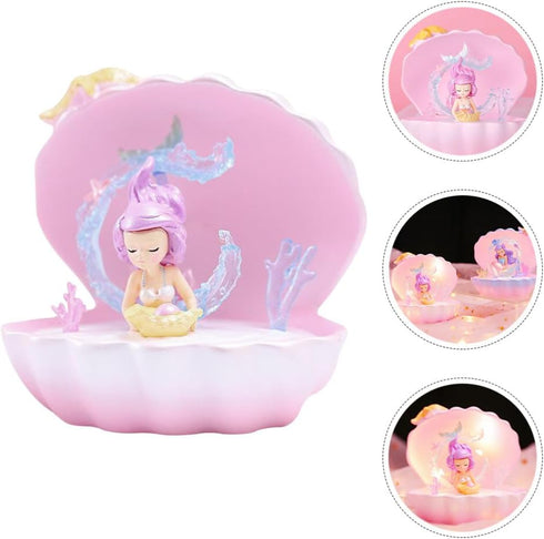 PRETYZOOM Table Lamps | Night Light Mermaid Teen Room Decor | Aesthetic Lamps for Bedroom Home Light Decor