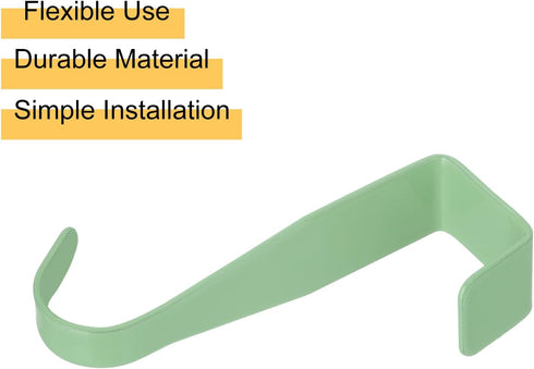 uxcell 4 Pack Over The Door Hook, Carbon Steel Single Hooks, Metal Door Hanger for Home Kitchen Decoration (Green)