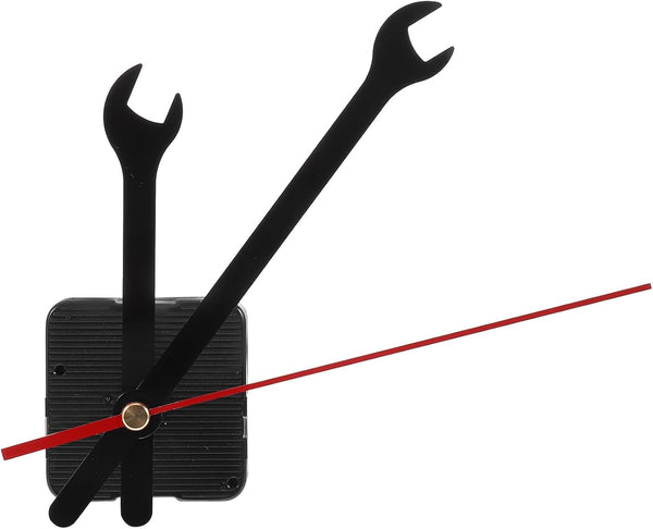 Wall Clock Mechanism Replacement Kit - Creative Wrench Shaped Clock Hands and Motor, Battery Operated DIY Clock Parts