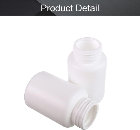 Othmro 20Pcs 4.1oz PE Plastic Bottles, 120ml Wide Mouth Lab Chemical Reagent Storage Container with Cap