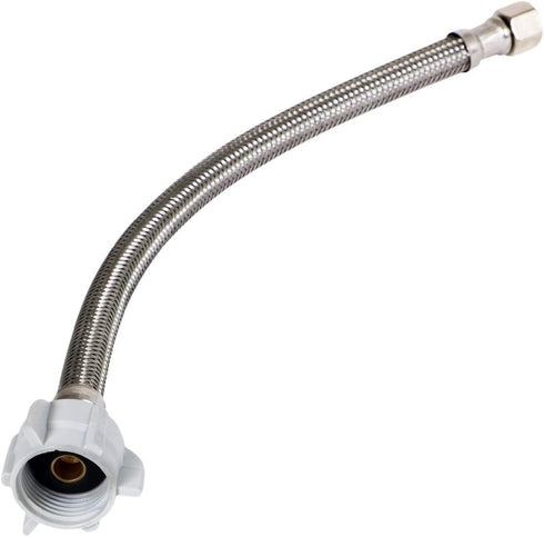 CNCT27416-OM1 16 Inch Braided Stainless Steel Toilet Connector, 3/8 Compression x 7/8 Female Balcock Nut