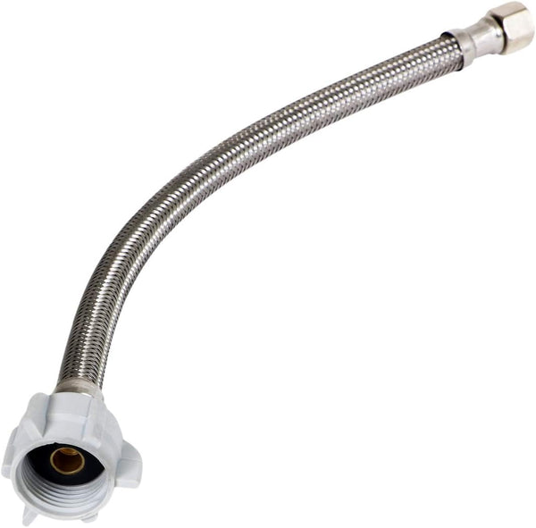 CNCT27416-OM1 16 Inch Braided Stainless Steel Toilet Connector, 3/8 Compression x 7/8 Female Balcock Nut
