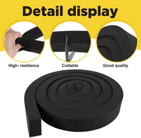 2Pcs Air Conditioner Foam Tape 2 inch x 6.5 ft - Non-Adhesive Weatherseal Tape with Glue Point for Door Window Seal
