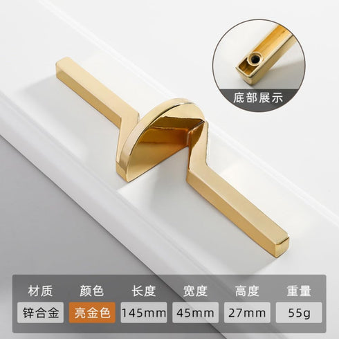 SKFGNX Handle,6664 Gray Copper Color Simple Cabinet Drawer Bedside Table Handle Shoe Cabinet Wardrobe Furniture zinc