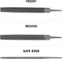 KALIM Half Round Medium Cut File, 6'' Length, High Carbon Steel Hand File for Wood and Metal