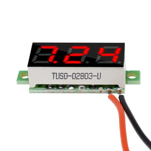 diymore 10pcs Mini Digital Voltage Meter DC 2.5~30V 0.28" Digital Voltmeter Gauge with Red LED Display