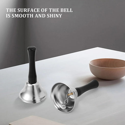 TsuvyXeg Hand Bell Loud Call Bells for School Wedding Christmas Church Alarm Ringing Dinner