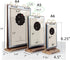 Rikyo A5 10 Pages-20 (6x8") Walnut Wood Sign Holder Vertical Table Card Flip Display Sides,T Double Sided Flyer Display