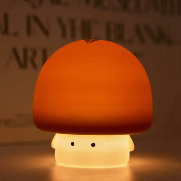 YEEFIGRO Cute Baby Night Light for Kids,Rechargeable Dimmable Silicone Nursery Toddler Mushroom