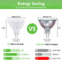 MR16 LED Bulbs, 5W Warm White 2700K-3000K, 12V Gu5.3 Bi-pin Base, Landscape Low Voltage Spotlights, 6-Pack Halogen