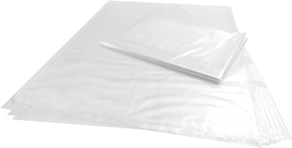 Wowfit 30 CT Clear Plastic Flat Open Poly Bags 16x20 inches 1.1 Mil for Food Storage, Packaging, and More