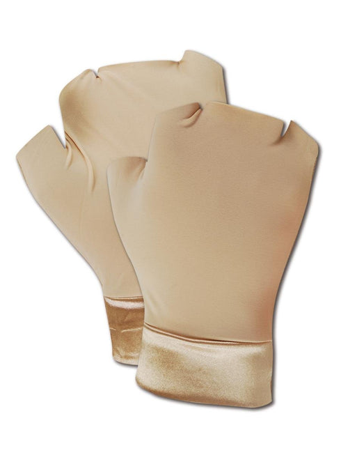 Occunomix MC450M Fingerless Support Gloves, Nylon/Spandex Hand and Wrist, Medium, Beige (One Pair)