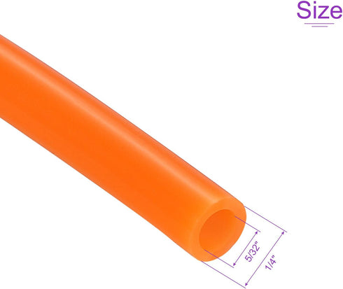 DMiotech 5/32" ID 1/4" OD Orange Silicone Tube, 3.3 Feet Industrial Silicone Tubing for Water Air Pump