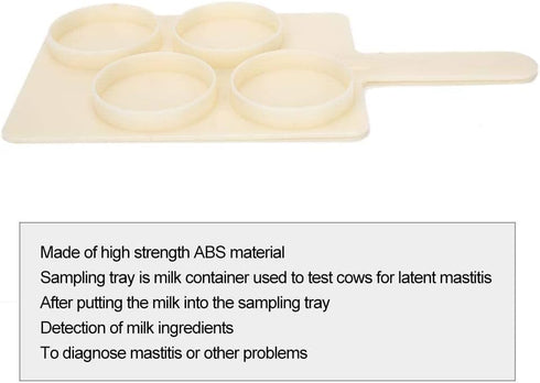 Milk Sampling Tray, HL-MP47B ABS Collection Tray for Cattle Farm Laboratory Mastitis Test Board