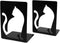 Apol Unique Hollow Out Design Cat Bookends Student Book Ends Metal Office Desk