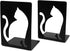 Apol Unique Hollow Out Design Cat Bookends Student Book Ends Metal Office Desk