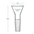 Glass Short Stem Powder Funnel with O.D. 50 mm at Top, Durable Borosilicate Glass Filter with 24/40 Inner Joint