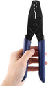 22-10 8 Inch Professional AWG Wiring Harness Crimp Plier, Open Crimper, Blue Handle, High-Carbon