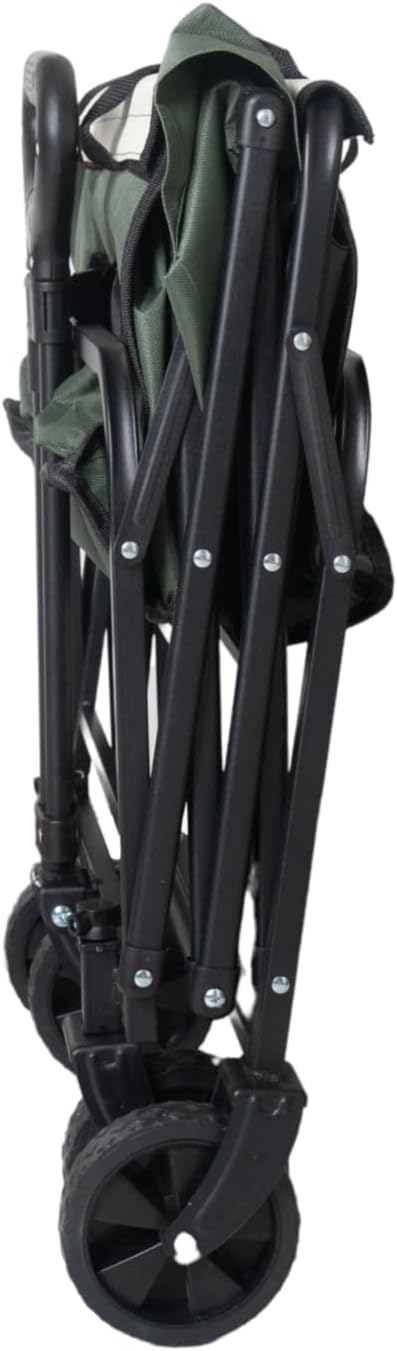 Generic Foldable Utility Wagon Cart with Wheels Heavy Duty | Collapsible Grocery Wagon for Groceries, Beach, Kids
