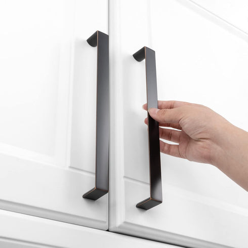 KOOFIZO Wide Cabinet Handle: Oil Rubbed Bronze Furniture Pull, 8-4/5 Inch Screw Spacing for Kitchen and Bathroom