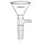 Borosilicate Glass Filter Funnel, 75mm Top Outer Dimension, Triangular Shape with Glass Filter Plate