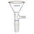 Borosilicate Glass Filter Funnel, 75mm Top Outer Dimension, Triangular Shape with Glass Filter Plate